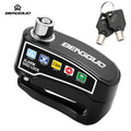 Alarm Disc Lock Anti Theft 110dB Waterproof Motorcycle Disc Brake Lock Aluminum Alloy with Reminder Cable for Scooter Bike Parts