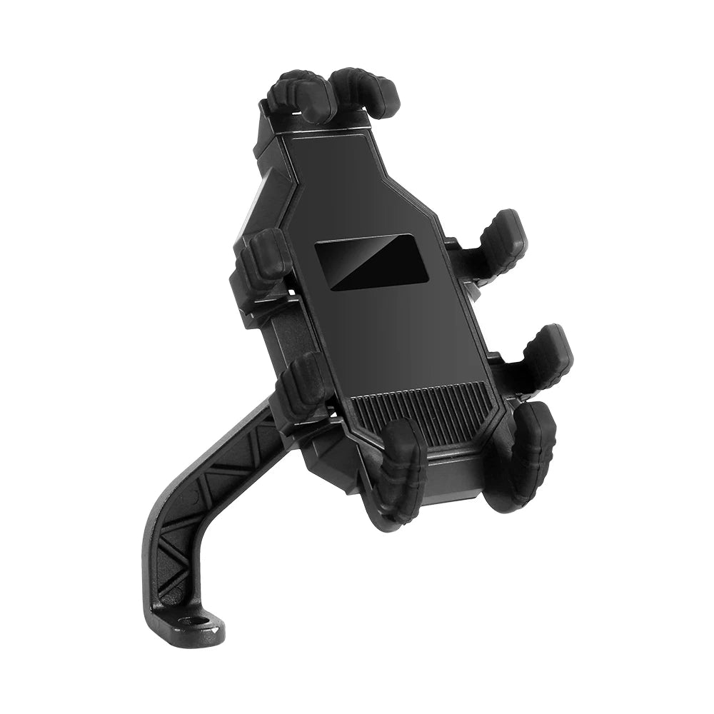 Motorcycle Phone Mount - Handlebar & Rearview Mirror Compatible Holder, Universal 360 Rotation Stable Phone Stand for Navigation