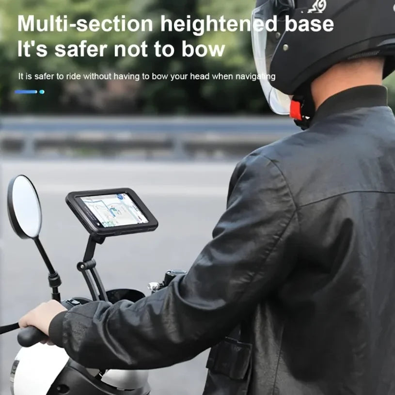 Waterproof Motorcycle Bike Mobile Phone Holder Universal Bicycle GPS 360°Swivel Phone Mount